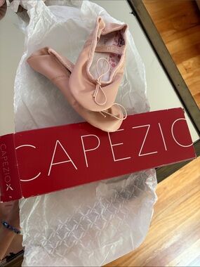 Capezio Pale Pink Ballet Flats with Bow Detail